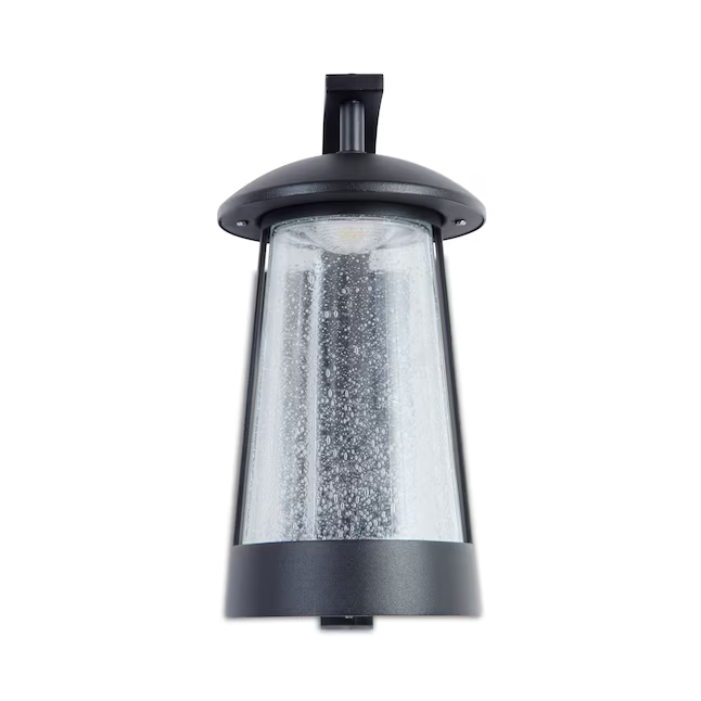 LUTEC 13.27-in H Matte Black Hardwired Integrated LED Outdoor Wall Light