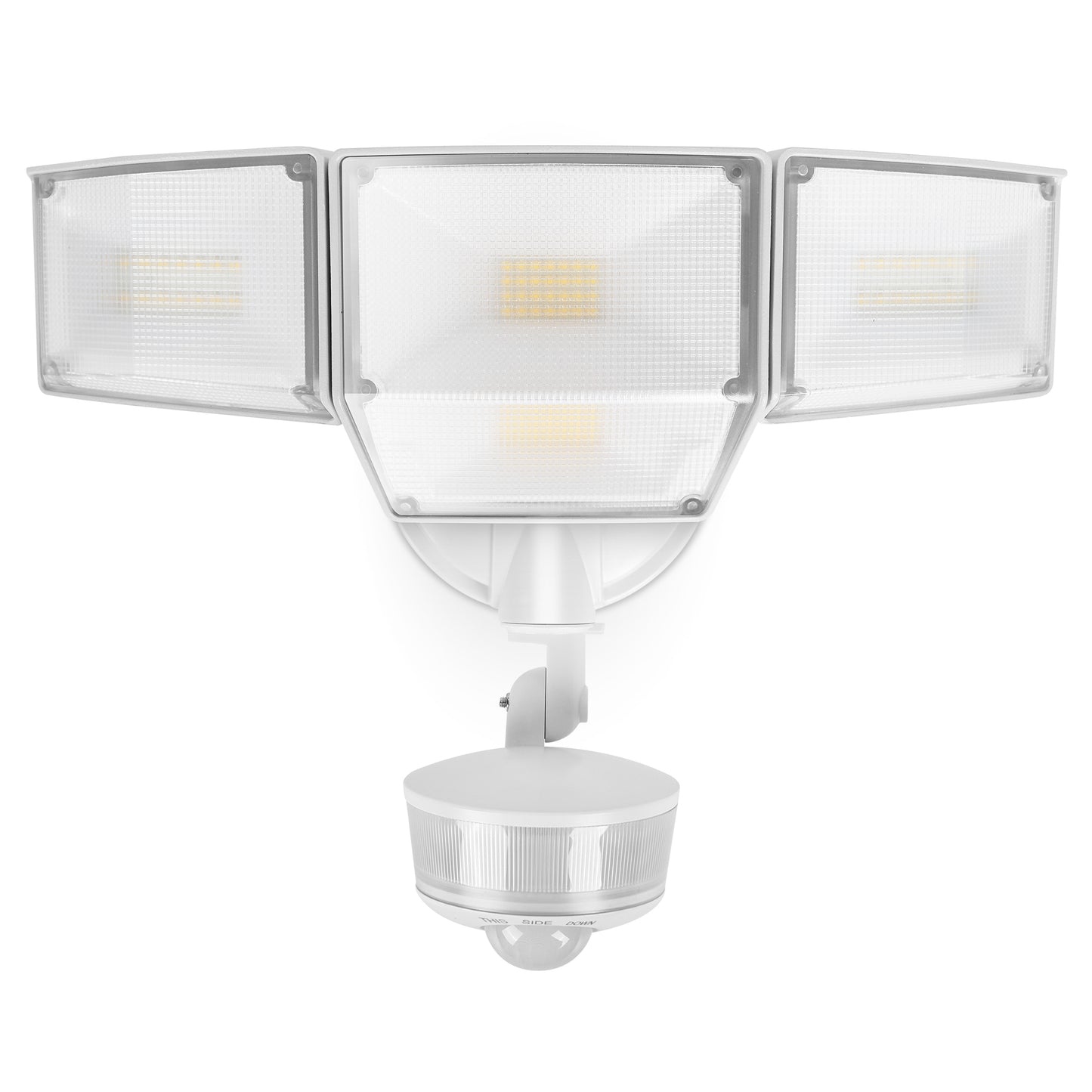 LUTEC 84W 9500LM LED Security Lights Motion Sensor Outdoor Lights with Night Light, 4 Head LED Flood Lights Outdoor 5000K Daylight, IP65 Waterproof, Motion Detected Lights for Outside (White)