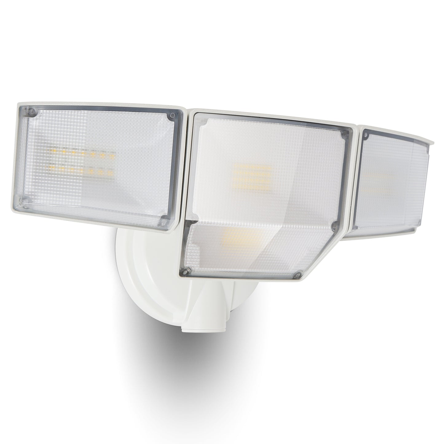 LUTEC 80W 9000LM Flood Lights Outdoor, Switch Controlled LED Security Lights with 4 Heads, IP65 Waterproof, 5000K Daylight for Garage, Yard, Patio (White)