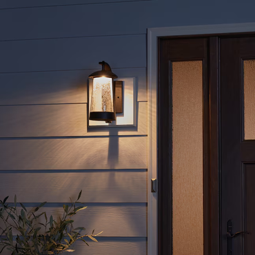LUTEC 13.27-in H Matte Black Hardwired Integrated LED Outdoor Wall Light