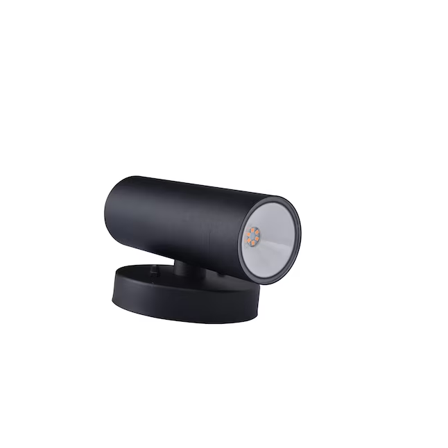 LUTEC 2 -Pack 6.3-in H Matte Black Hardwired Integrated LED Outdoor Wall Light