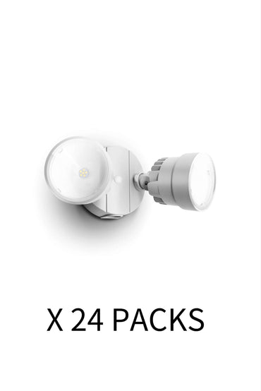 8 PACKS LUTEC-Shrimp 1130LM, 5200K, 13.5W, Switched Control LED Dual-Head Floodlight