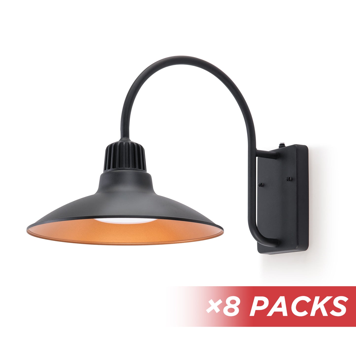 LUTEC Dusk to Dawn Wall Sconces Outdoor Gooseneck LED Barn Light Exterior Porch Wall Lighting Fixture, Anti-Rust Waterproof Vintage Wall Mount for House, Patio, Farmhouse, Garage