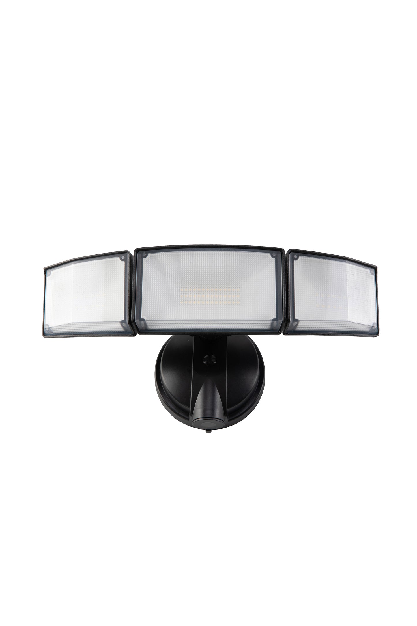 8 PACKS LUTEC-Switch Controlled Exterior Outdoor Security Light, 5200LM, 5000K, 55W, with 3 Adjustable Heads, LED Flood Light, Black