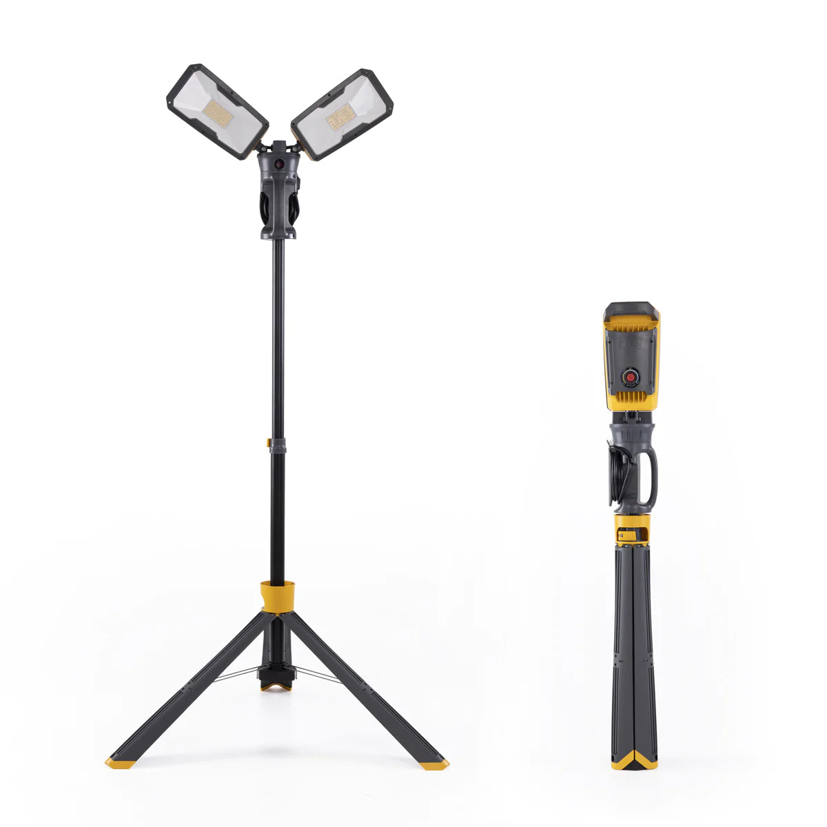 LUTEC led work light,Max 11000 Lumen,Adjustable Color Temperature from 3000K-5000K, 92W Dimmable LED Work Lamp, Dual Rotating Heads with stand