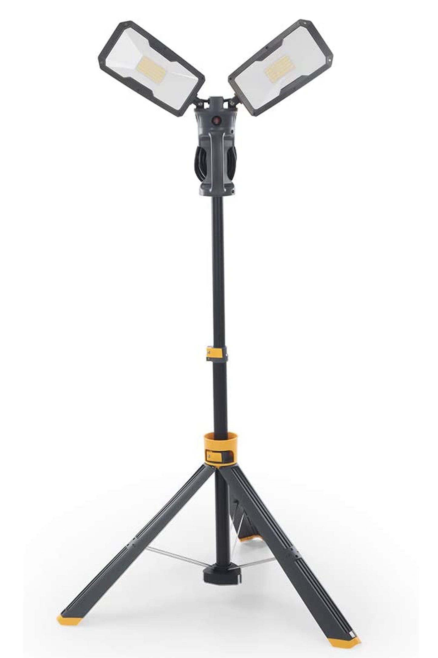 LUTEC led work light,Max 11000 Lumen,Adjustable Color Temperature, Dual Rotating Heads,Tri-pod stands with flip lock 93W Dimmable led site light