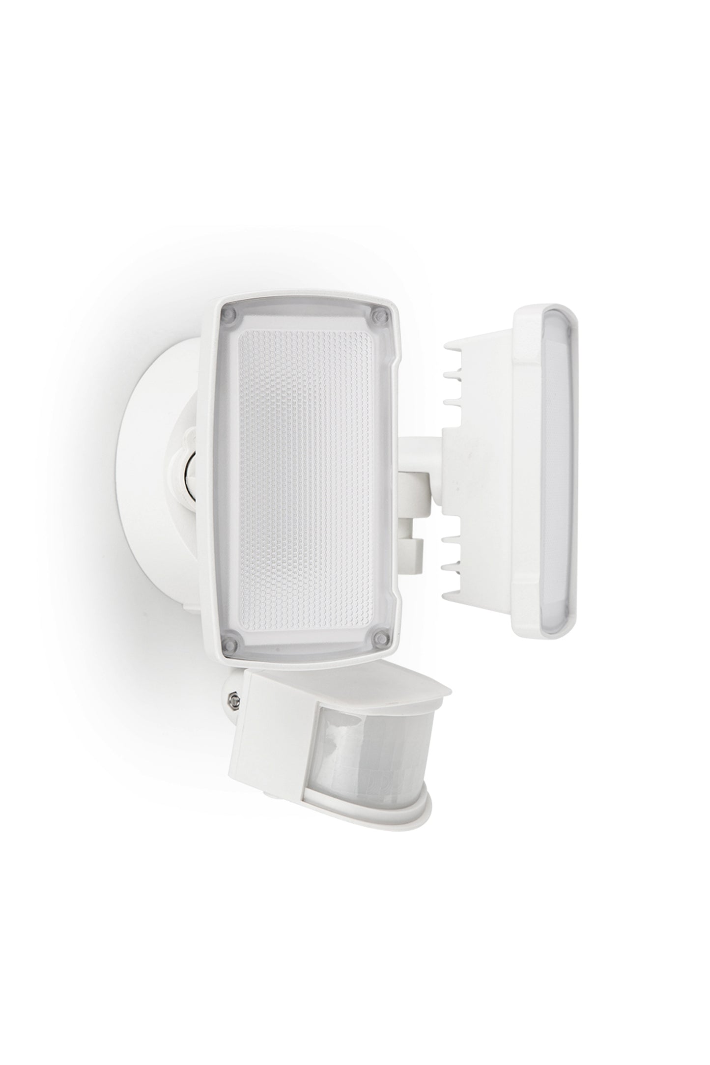 LUTEC-ALDI 3500LM, 5000K, 38W, LED 180°Motion Activated, D2D, Dual-Head Floodlight