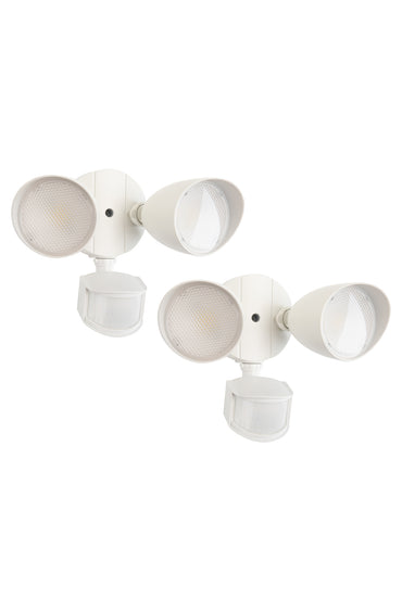 8 Packs LUTEC-Shrimp, 2500LM, 5000K, 32W, LED Motion Sensor, D2D, Dual-Head Floodlight,White