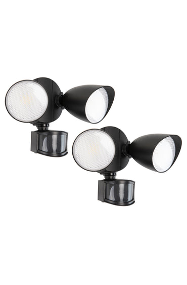 8 PACKS LUTEC-Shrimp, 2500LM, 5000K, 32W, LED Motion Sensor, D2D, Dual-Head Floodlight,Black