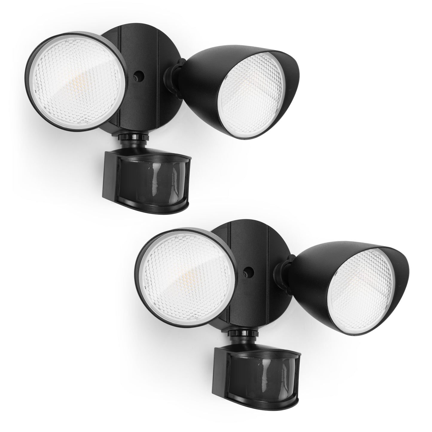 UME 2 Pack 32W 2500 Lumen LED Security Lights Motion Sensor Light Outdoor, 5000K Daylight, IP65 Waterproof, Dusk to Dawn, Motion Detector Flood Light for Garage, Yard, Porch-Black