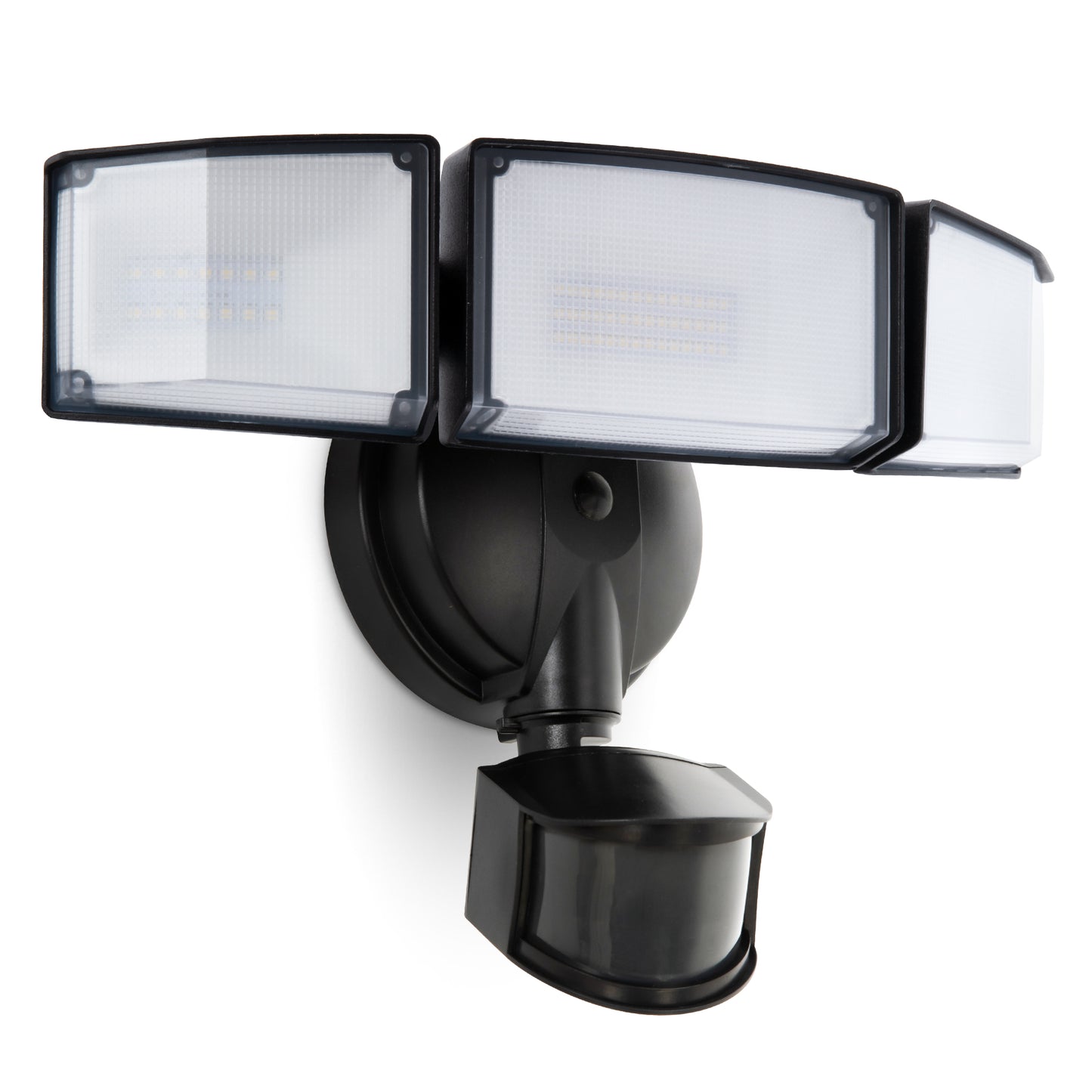 UME 49W 5500LM LED Security Lights Motion Sensor Light Outdoor, 5000K Daylight, IP65 Waterproof, Dusk to Dawn, 3 Head Motion Detected Flood Light for Garage, Yard, Porch