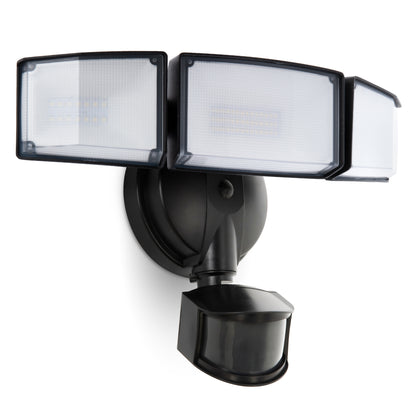 UME 49W 5500LM LED Security Lights Motion Sensor Light Outdoor, 5000K Daylight, IP65 Waterproof, Dusk to Dawn, 3 Head Motion Detected Flood Light for Garage, Yard, Porch