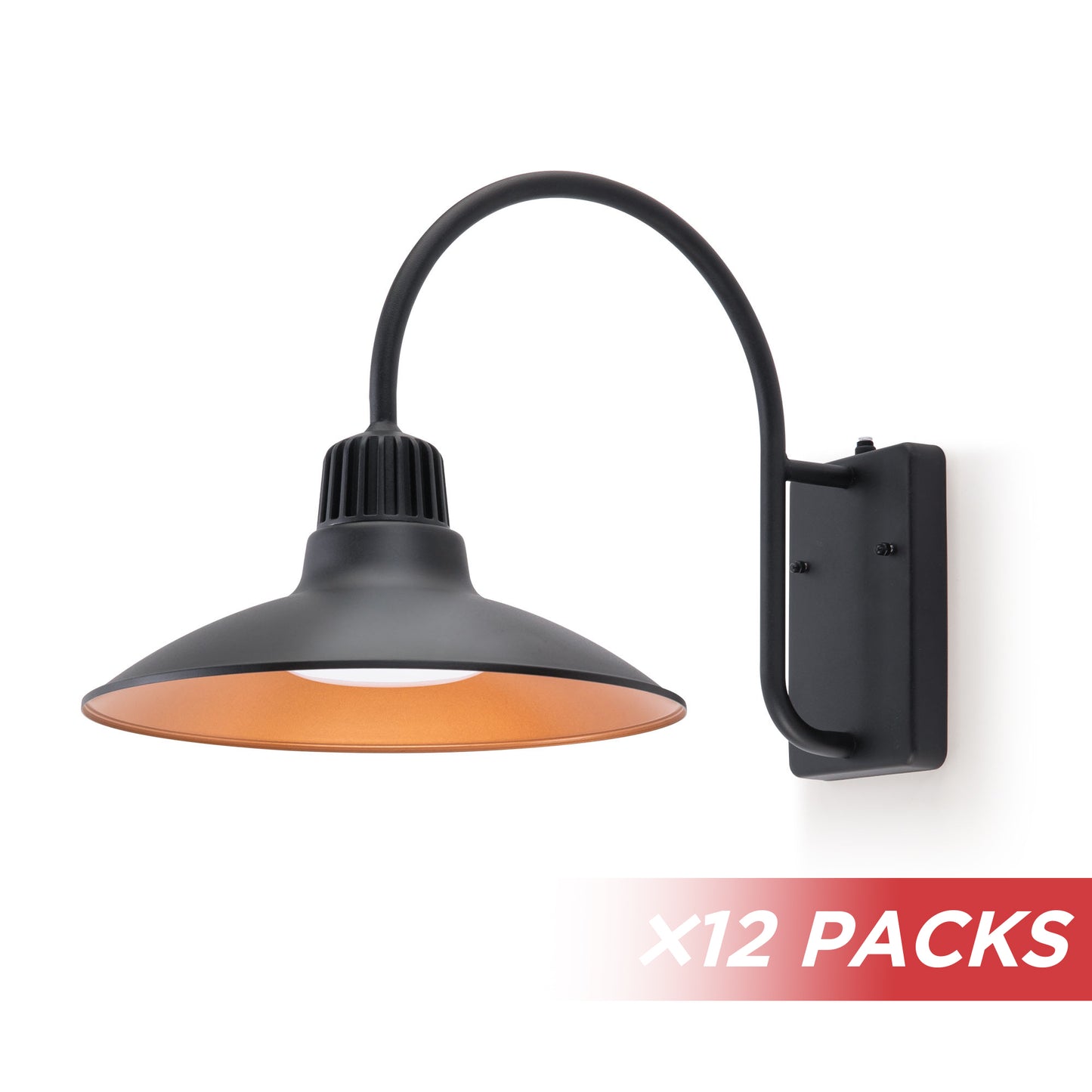 LUTEC Dusk to Dawn Wall Sconces Outdoor Gooseneck LED Barn Light Exterior Porch Wall Lighting Fixture, Anti-Rust Waterproof Vintage Wall Mount for House, Patio, Farmhouse, Garage