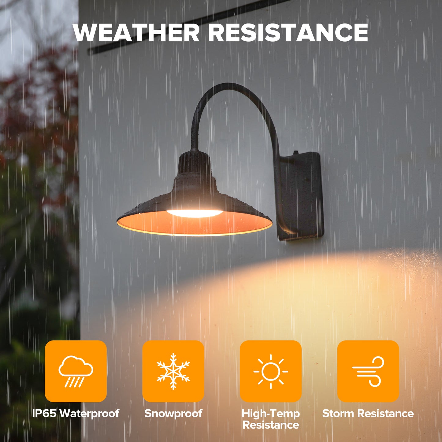 LUTEC Dusk to Dawn Wall Sconces Outdoor Gooseneck LED Barn Light Exterior Porch Wall Lighting Fixture, Anti-Rust Waterproof Vintage Wall Mount for House, Patio, Farmhouse, Garage