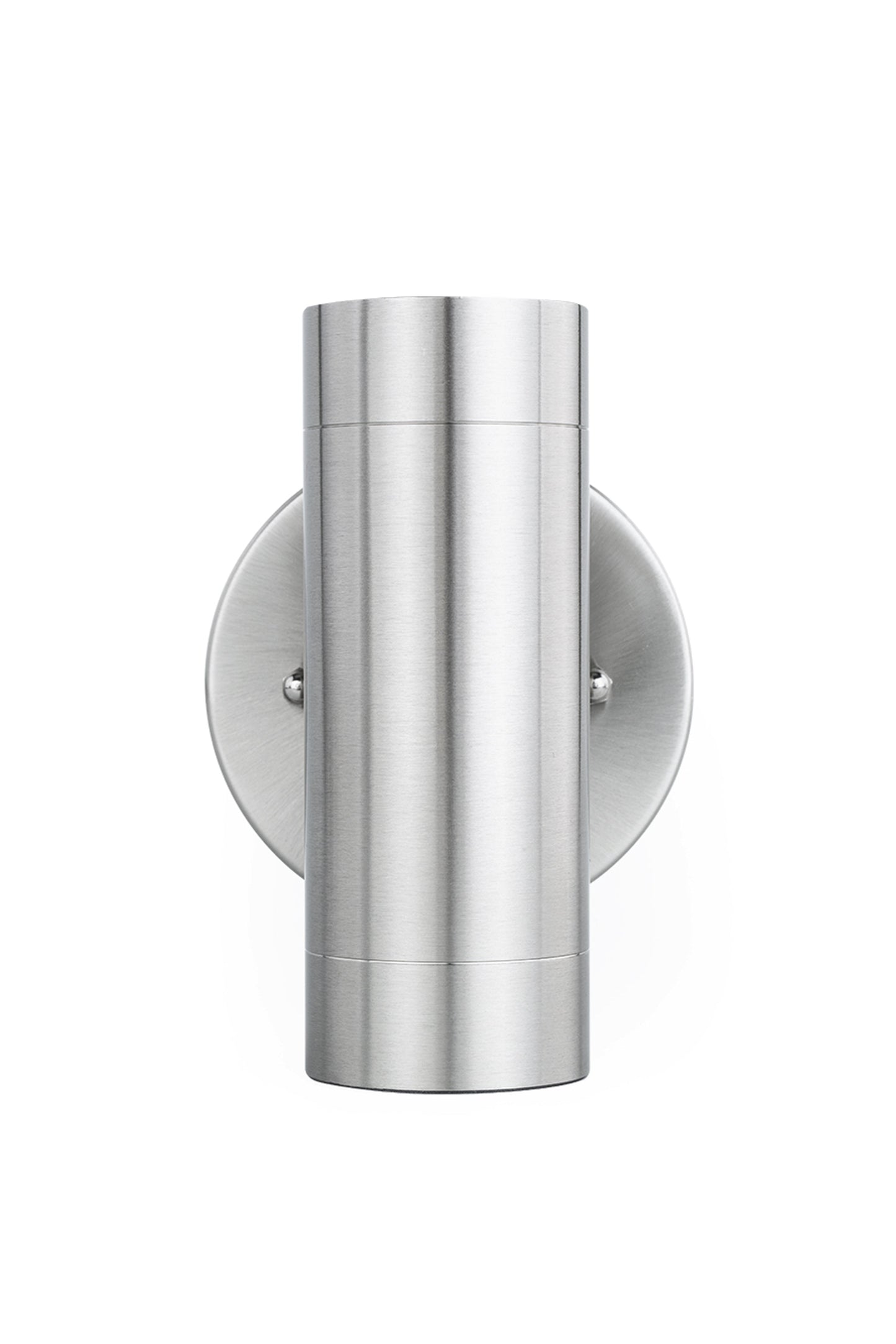 4 Packs LUTEC - 2-Light Brushed Stainless Steel Outdoor Integrated LED Wall Lantern Sconce, 3000K 11W 800LM, Silver Integrated Outdoor Wall Light