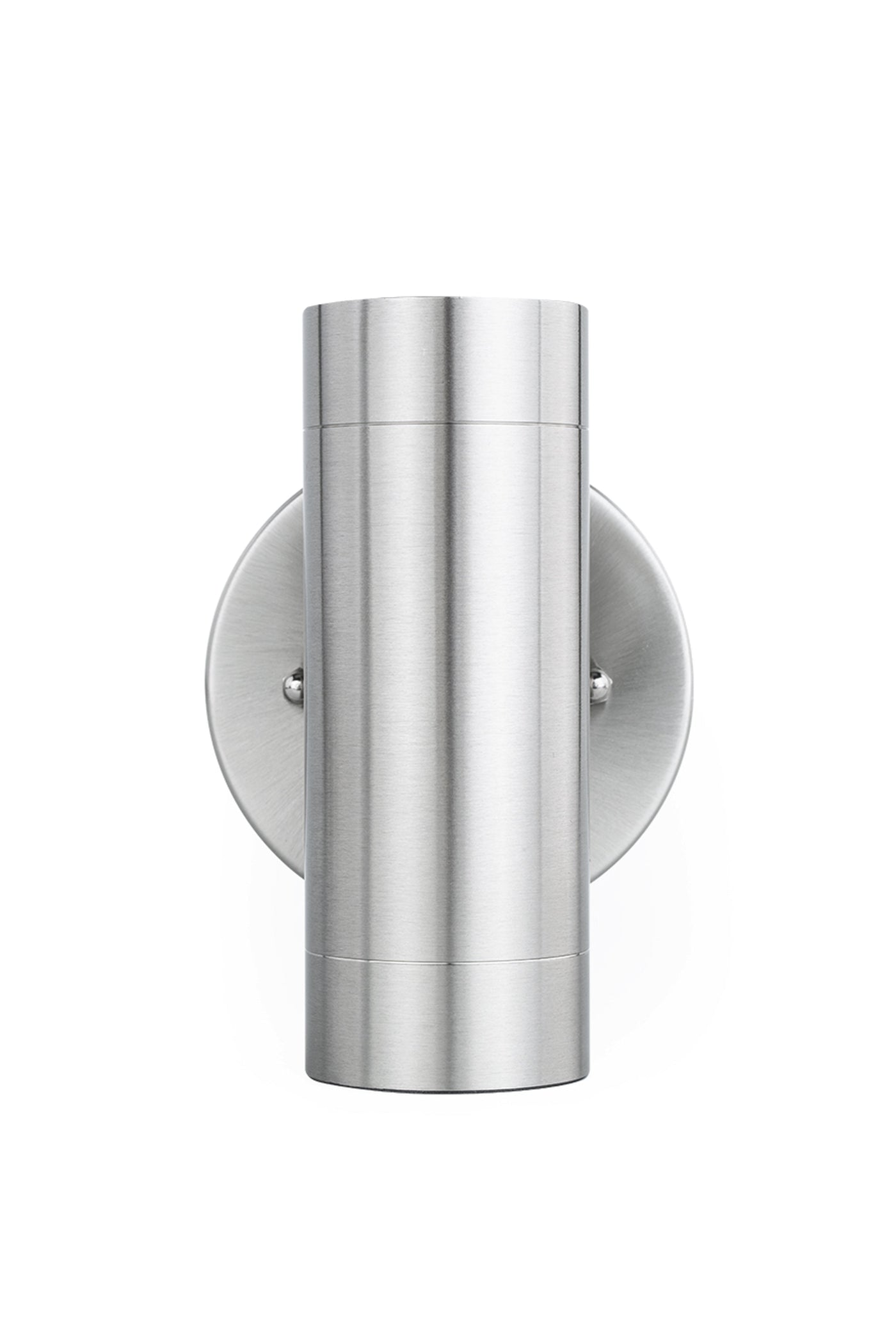 Bundle of LUTEC - 2-Light Brushed Stainless Steel Outdoor Integrated LED Wall Lantern Sconce, 3000K 11W 800LM, Silver Integrated Outdoor Wall Light,4 packs