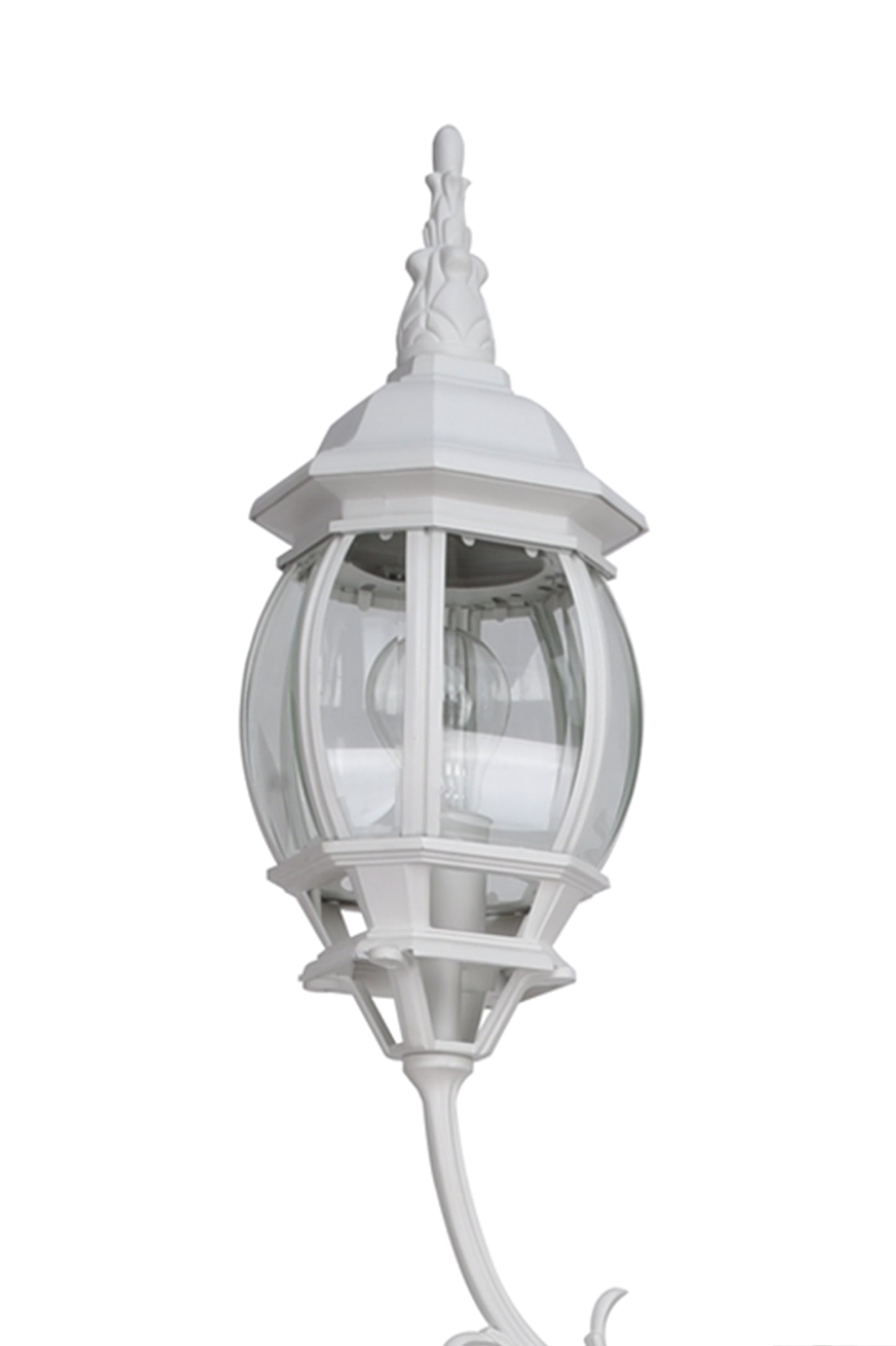 6 PACKS LUTEC-VINTAGE 3-Head Die-Cast Aluminum LED Outdoor Hard Wired Street Light (Head & Pole),White