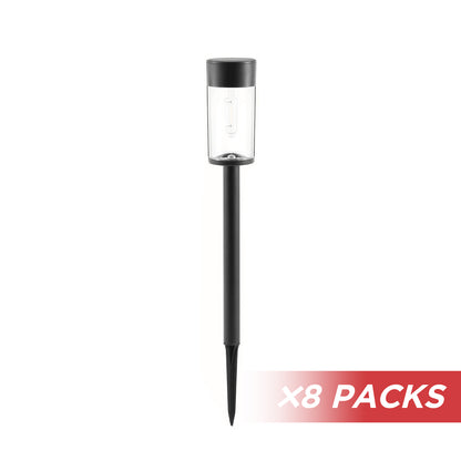 UME （2/8/10） Pack Solar Pathway Lights Outdoor, Bright Solar Garden Lights with Metal Design–IP65 Waterproof, Auto On/Off, 3000K LED Landscape Lighting for Yard, Lawn, Walkway, Driveway, Patio Decor