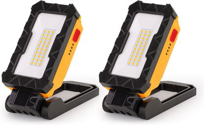 LUTEC - Rechargeable Work Light, 1000 Lumens LED Magnetic Light with Magnetic Base and Hanging Hook, 360° Rotation and 200° Rotation for Car Repair, Emergency and Camping [Energy Class A]