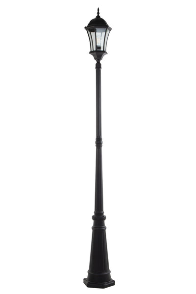 Bundle of LUTEC Outside Street Light with One Head Die-Cast Aluminum LED Outdoor Hard Wired Lamp (Head & Pole)