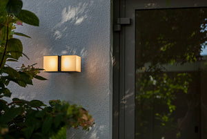 & LED LUTEC-CUBA Down 23W, 350°Rotational Outdoor Sconce, 1100LM, Black 3000K, Up Wall