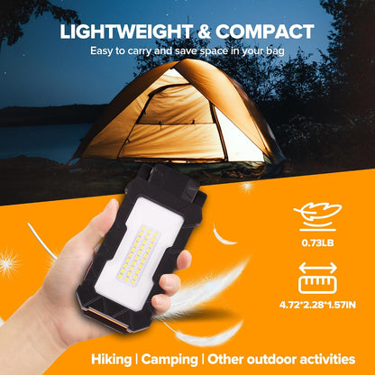 LUTEC - Rechargeable Work Light, 1000 Lumens LED Magnetic Light with Magnetic Base and Hanging Hook, 360° Rotation and 200° Rotation for Car Repair, Emergency and Camping [Energy Class A]