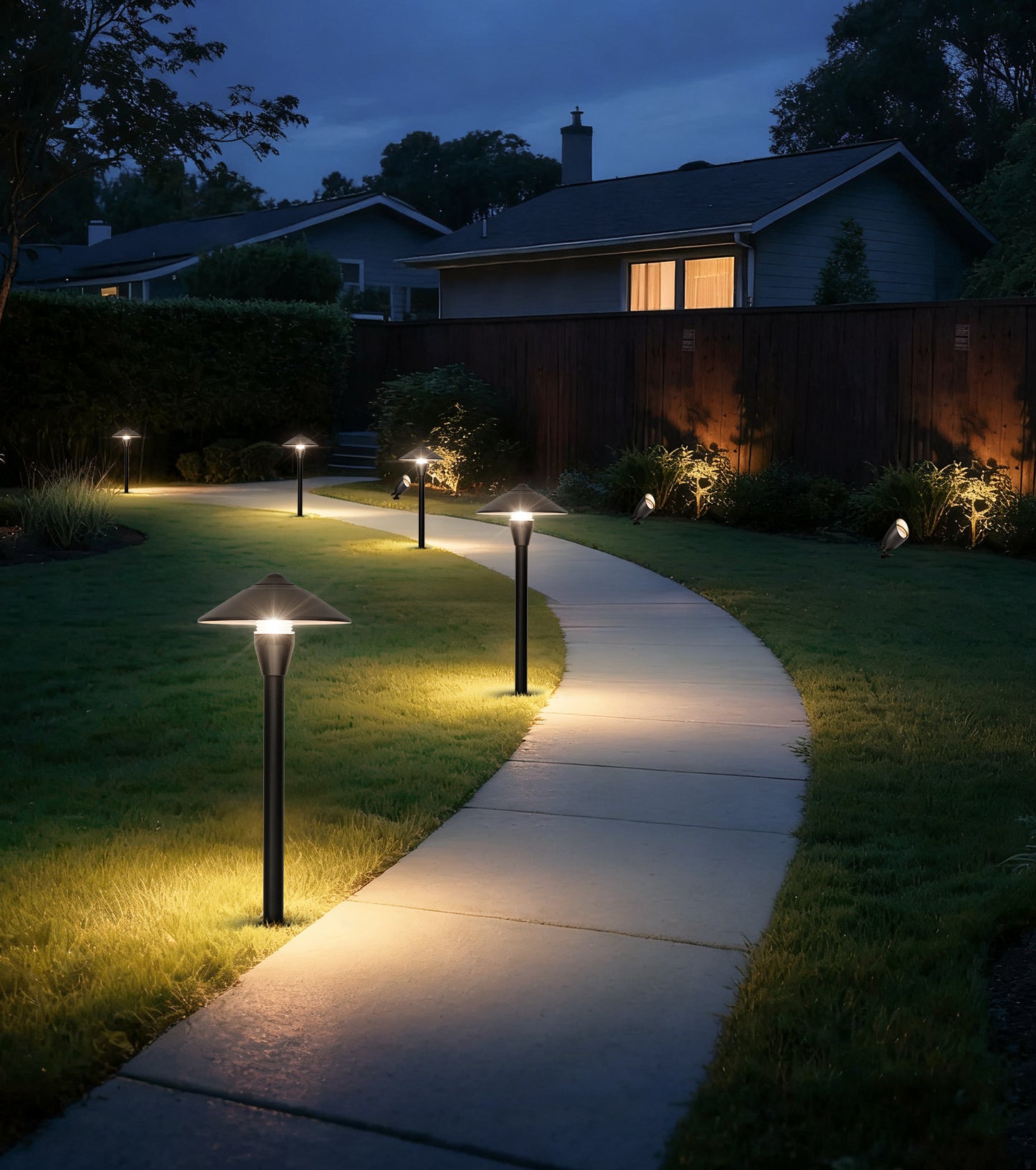 LUTEC 12V Low Voltage Landscape Lighting, Die-cast Aluminum Spot Lights with Connectors, Low Voltage Pathway Lights with Spotlights Waterproof for Tree Garden Yard Pathway，8 PACK