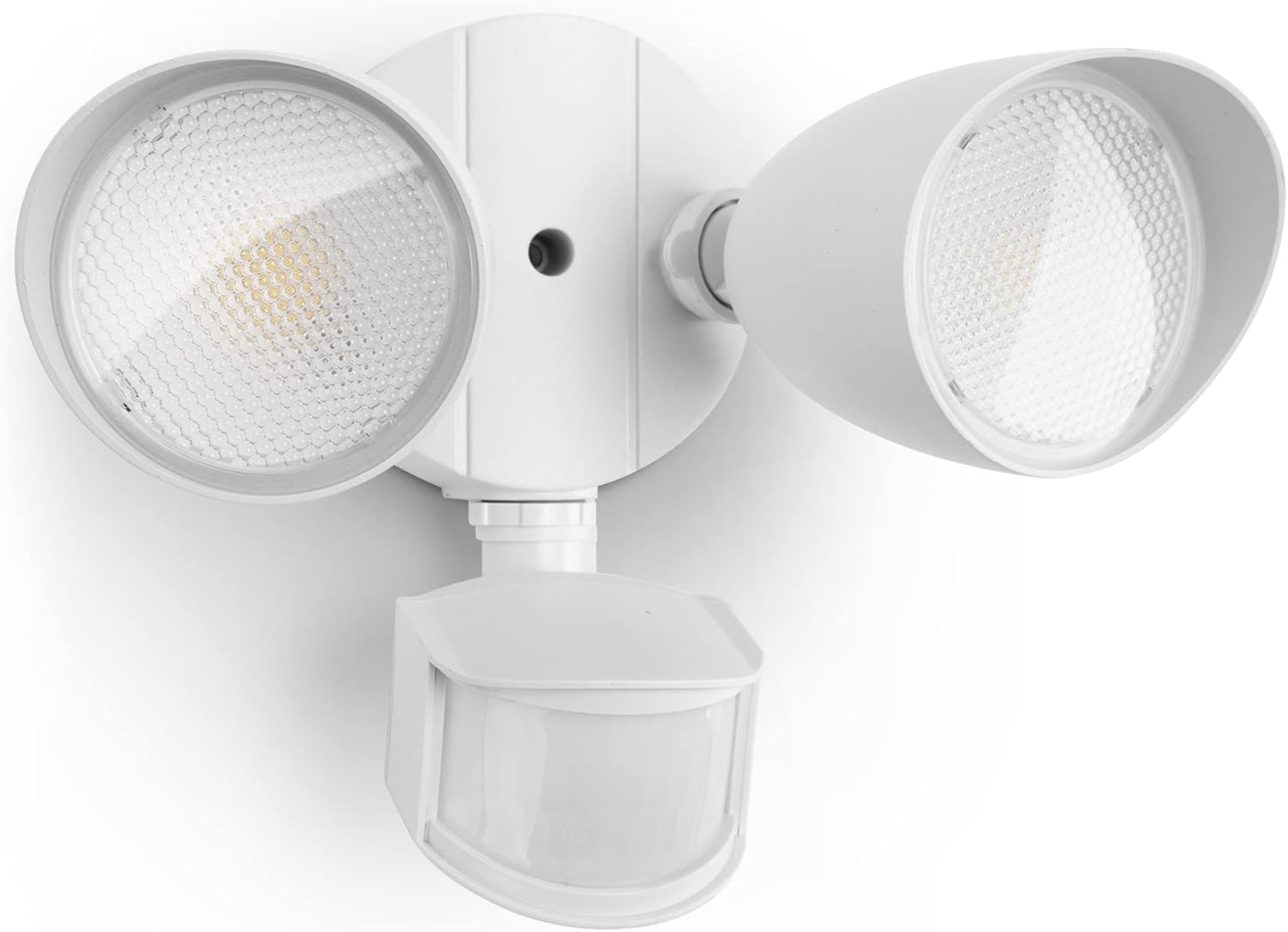 Shrimp 2 Packs 2500LM 5000K 32W LED Motion Sensor D2D Dual Head Floodlight White