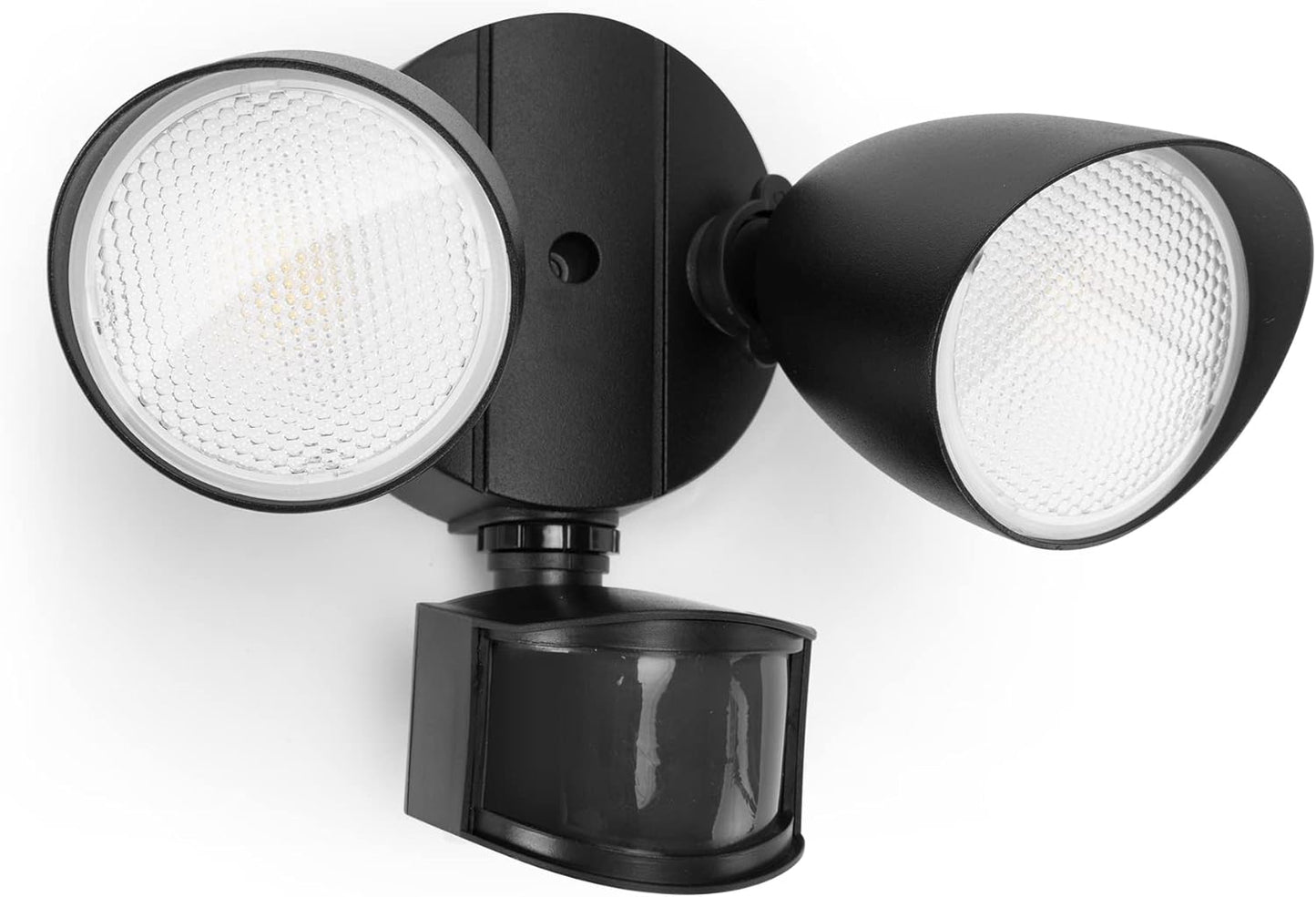 LUTEC-Shrimp, 2500LM, 5000K, 32W, LED Motion Sensor, D2D, Dual-Head Floodlight,Black