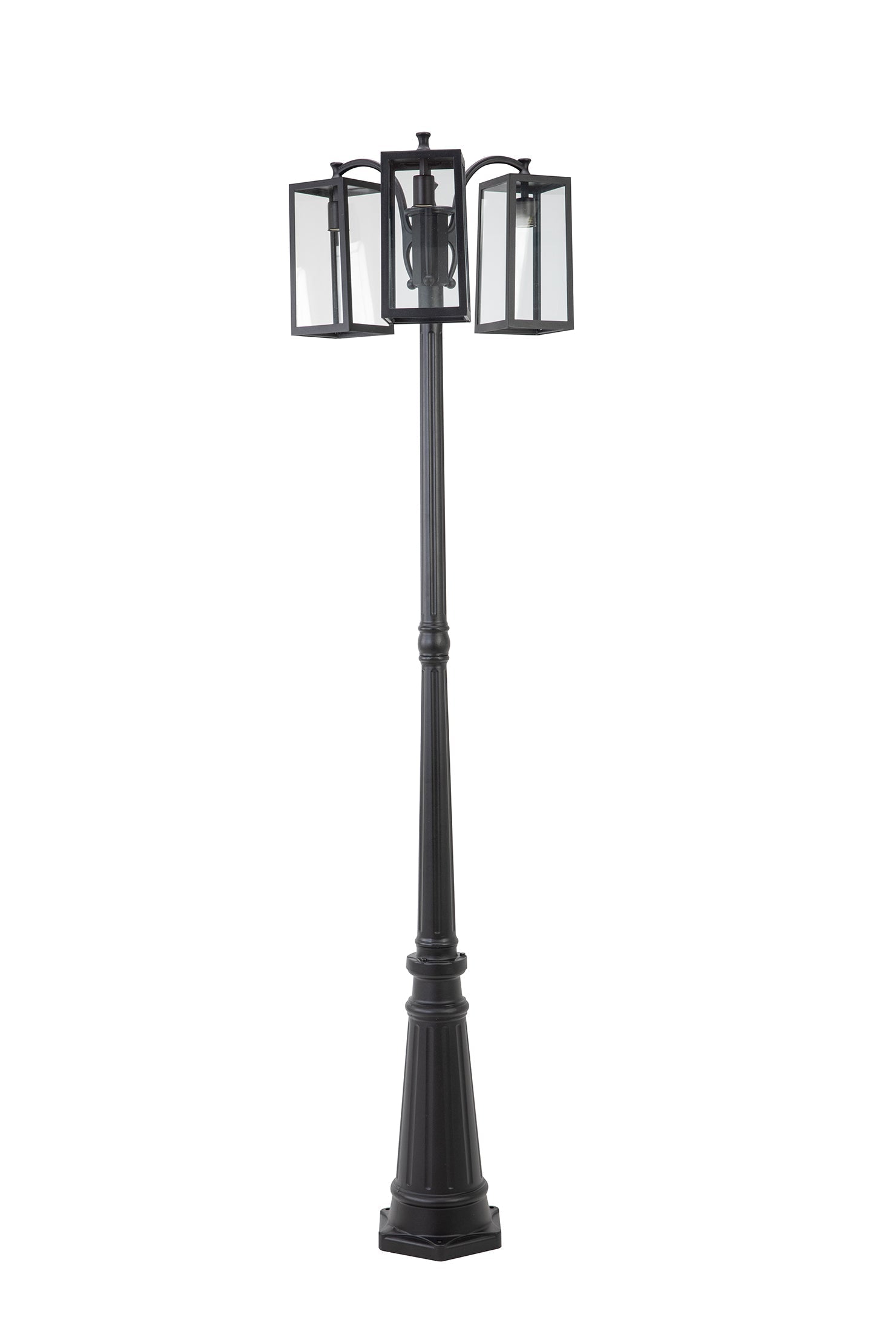 HIGH POST 3 Head Die Cast Aluminum LED Outdoor Hard Wired Landscape Pathway Light