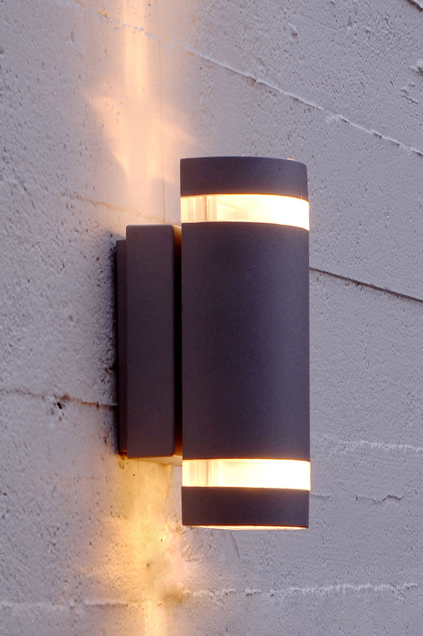 LUTEC-FOCUS Semi Cylinder LED Outdoor Up & Down Wall Sconces, 2*GU10, 2*6W, 650LM, 2700K