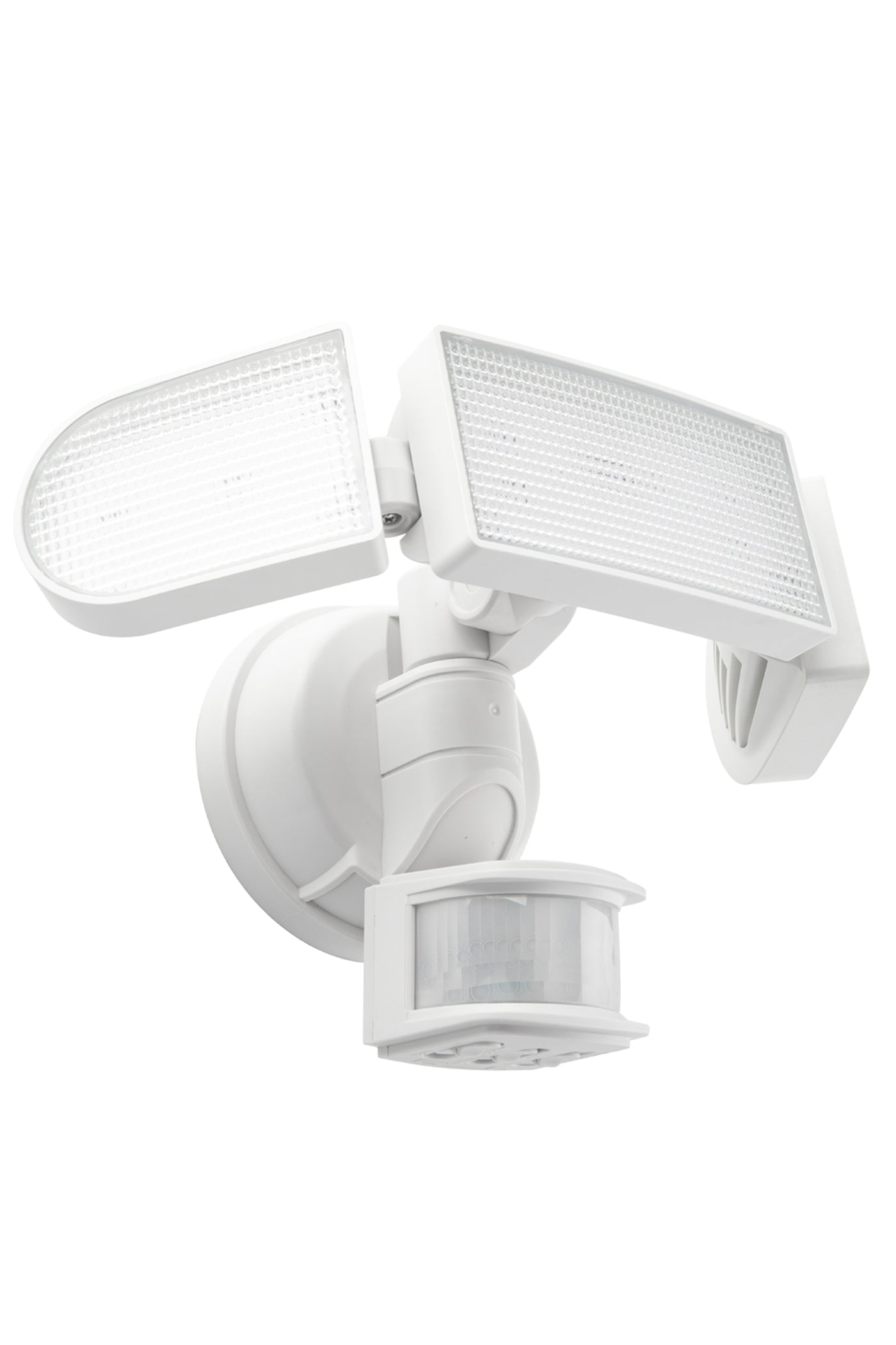 LUTEC-8 Packs, Solar Motion Sensor Light, with 3 Rotatable Heads. 1800LM 15W 5700K, Dusk to Dawn, White