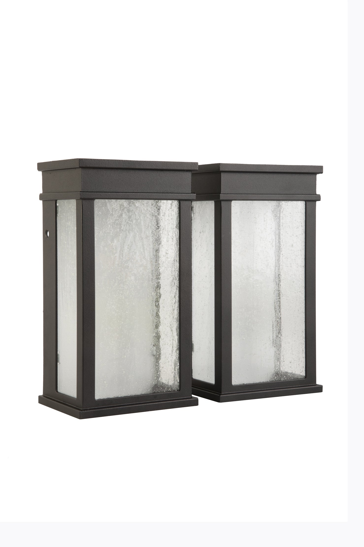 2 Packs LED Wall Light Seeded Glass 1000LM 3000K 11.4W Dusk to Dawn Indoor Outdoor