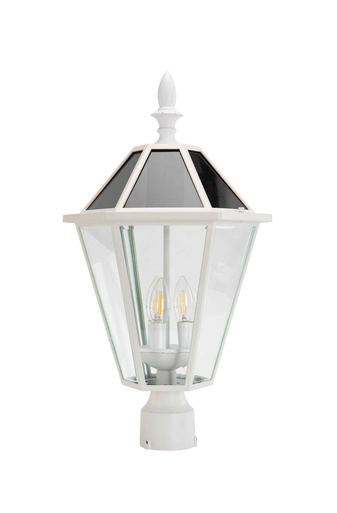 Die Cast Aluminum LED Outdoor Solar Powered Post Light Head Only 300LM 2700K