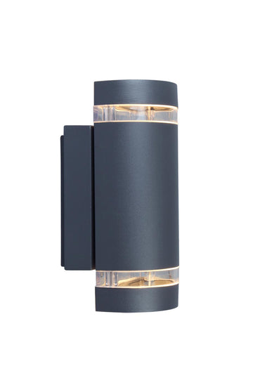 LUTEC-FOCUS Semi Cylinder LED Outdoor Up & Down Wall Sconces, 2*GU10, 2*6W, 650LM, 2700K