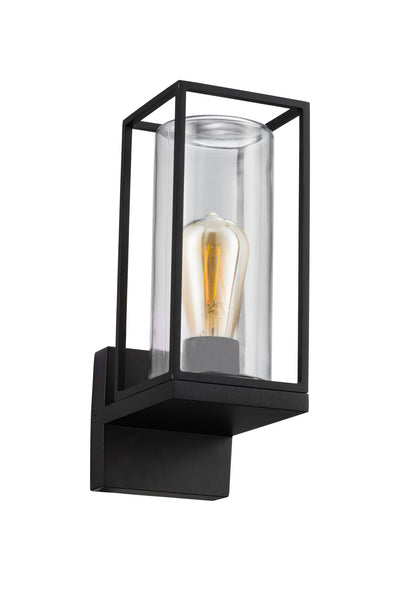 LUTEC-FLAIR (Up) LED Outdoor Geometric Wall Light With Clear Glass Surround