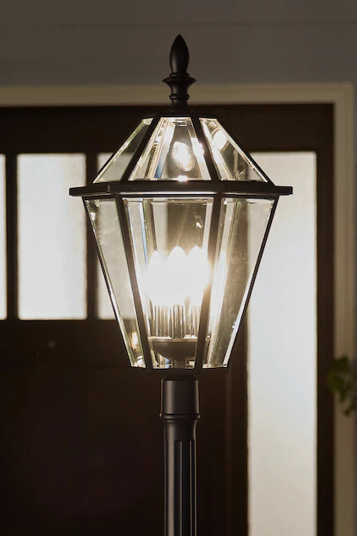 LUTEC-Hardwired Single Head Die-Cast Aluminum LED Post Light