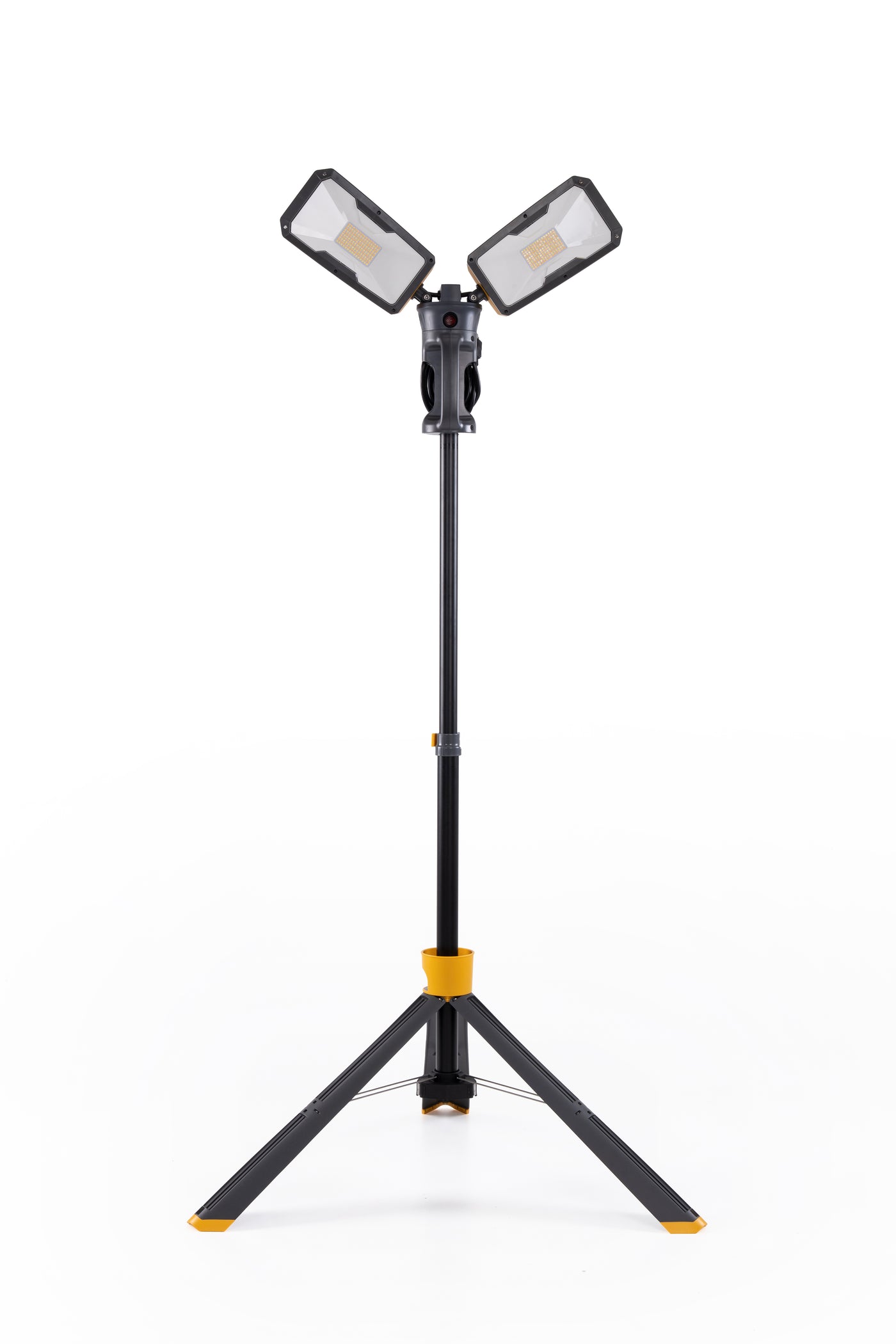 LUTEC-PERI Max 11000LM, 3000K-5000K, 93W, Portable LED Work Light With Dual Rotating Heads, Telescopic Foldable Tripod Stand