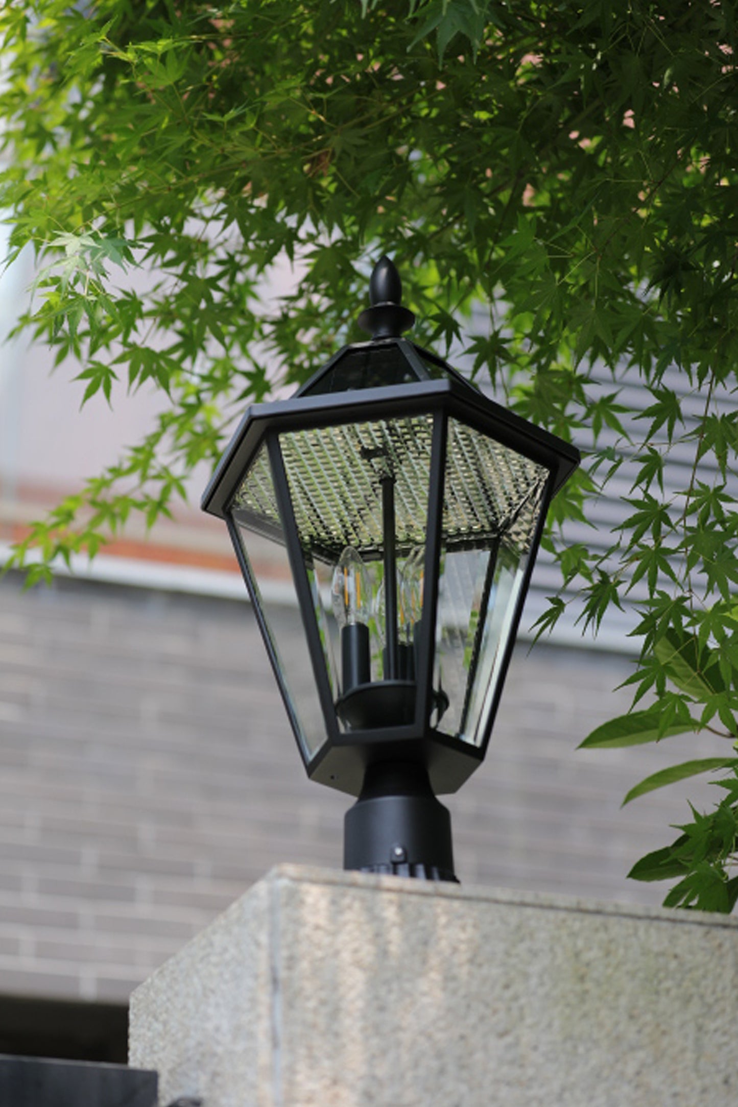 LUTEC-LONDON Die-Cast Aluminum LED Outdoor Solar Powered Post Light Head Only, 300LM, Up To 8hour Runtime, 2700K