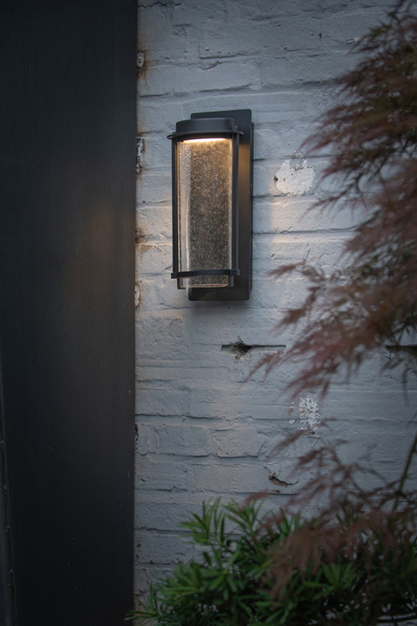 LUTEC-AQUARIUS ANTIQUE LED Outdoor Wall Light With Seeded Glass Surround, 16W, 600LM, 3000K