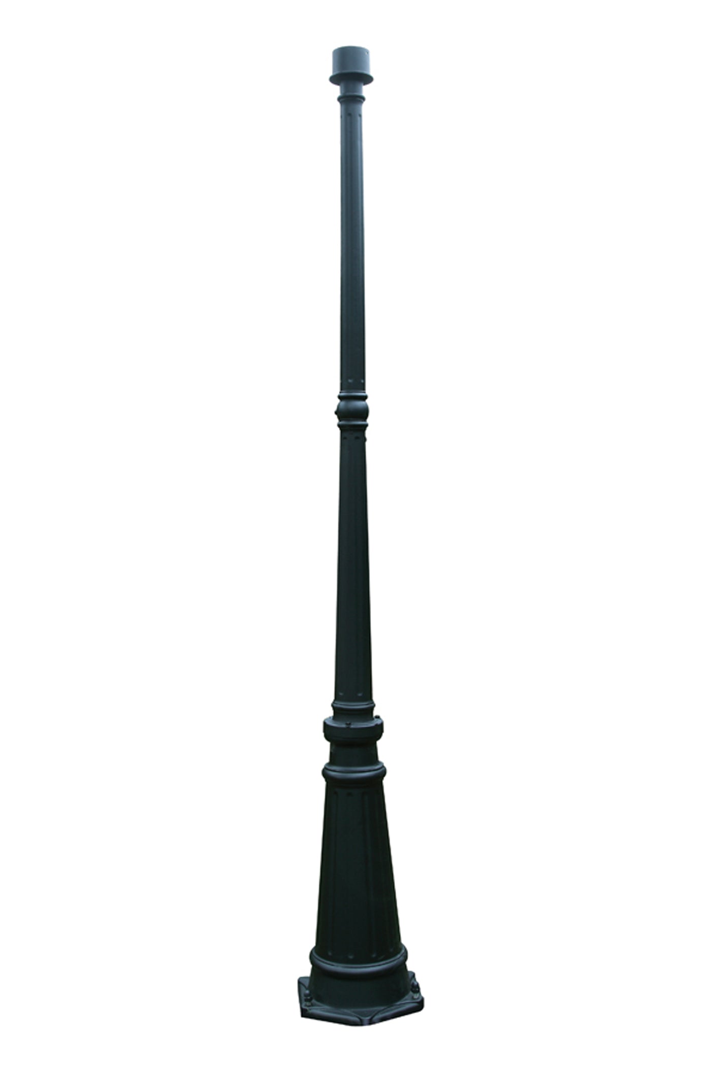 LUTEC-6 ft. Black Outdoor Aluminum Post, Post only (Head not included)