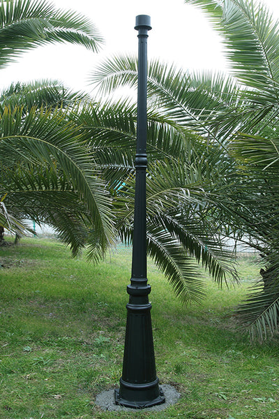 LUTEC-6 ft. Black Outdoor Aluminum Post, Post only (Head not included)