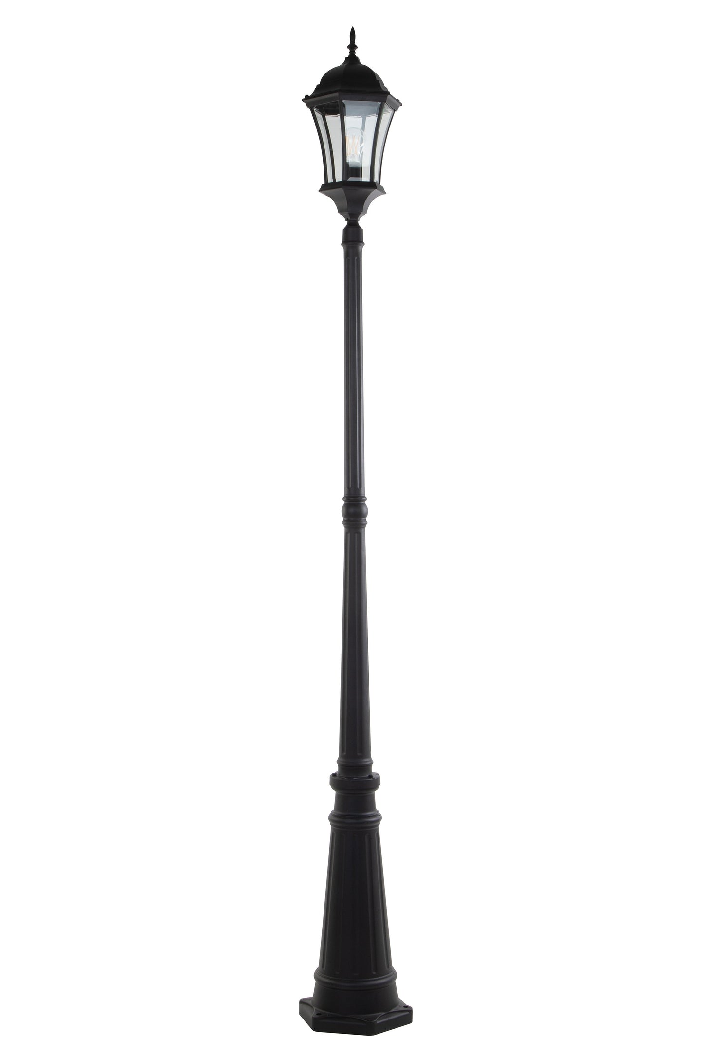 LUTEC-VINTAGE One Head Die-Cast Aluminum LED Outdoor Hard Wired Street Light (Head & Pole)
