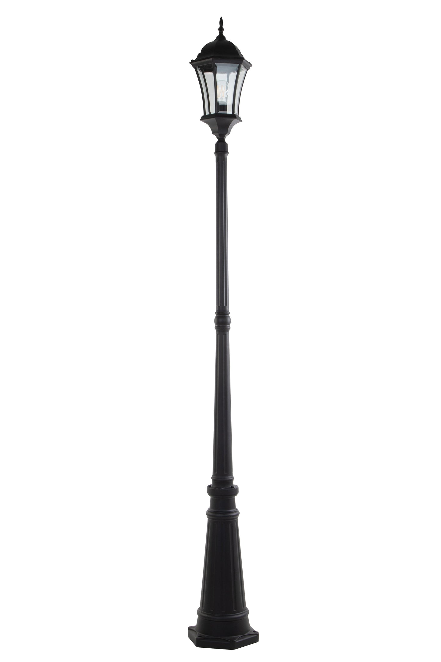 LUTEC-VINTAGE One Head Die-Cast Aluminum LED Outdoor Hard Wired Street Light (Head & Pole)