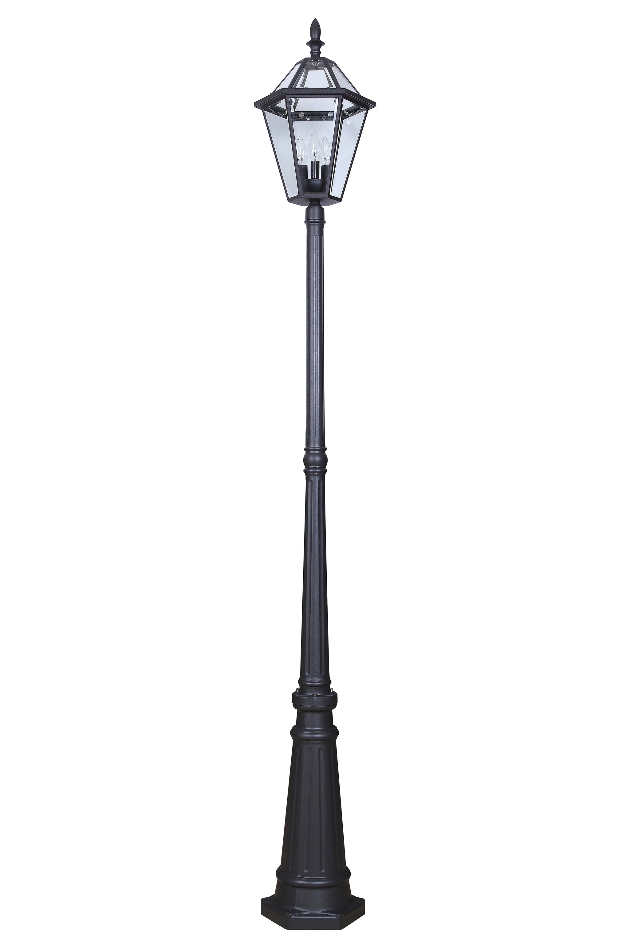 LUTEC-Hardwired Single Head Die-Cast Aluminum LED Post Light